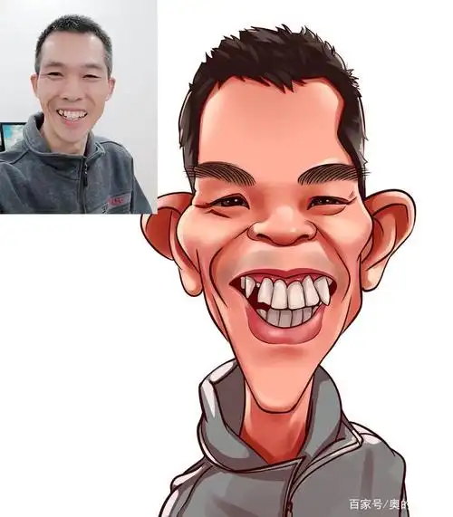 画夸张肖像漫画近2年的时间,初期,中期和近期的作品对比