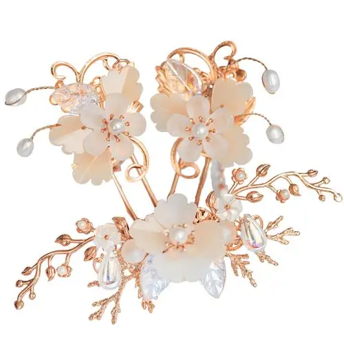 簪绾青丝古风步摇古装发簪发钗古典汉服头饰发冠发饰流苏三件套装