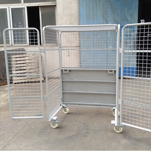 物流折叠加密开门加顶全封闭周转笼车理货货车仓储货架