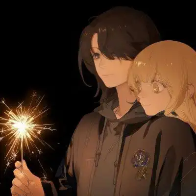 高级不易撞的好看手绘动漫情侣头像