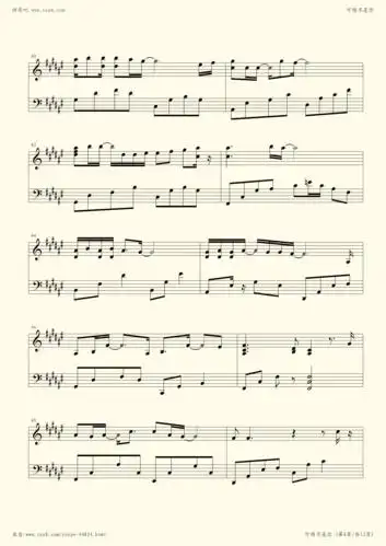 可惜不是你-曹轩宾小提琴谱