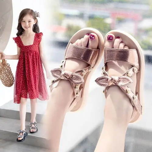 班妮宝贝女童凉鞋2021新款夏季韩版时尚公主鞋中大童小女孩软底鞋