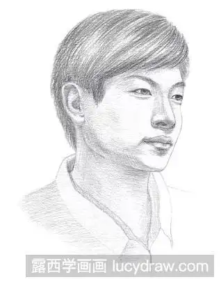 高清看图④深化人物的面部明暗变化,加强五官的立体感.