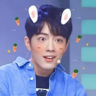 肖战可爱头像兔耳朵有点小搞怪的