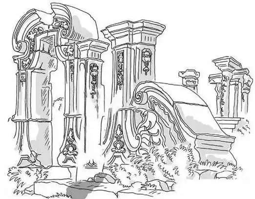 圆明园简笔画 圆明园简笔画简单