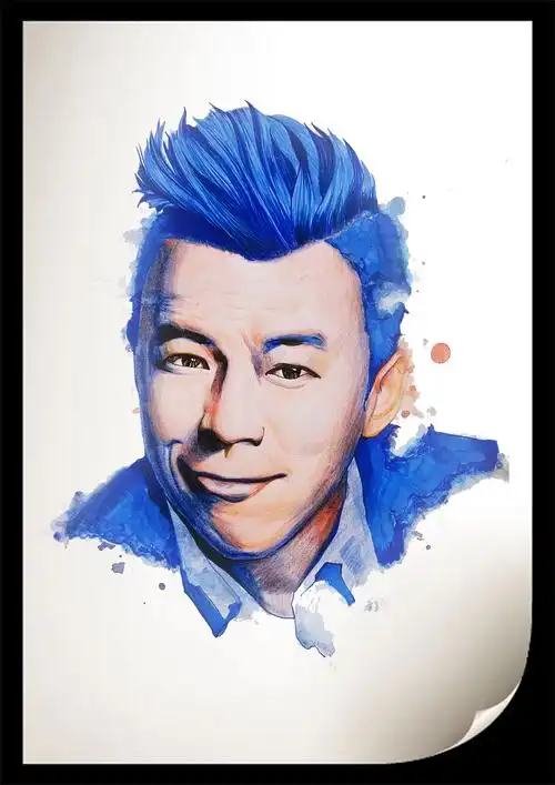 黄渤头像手绘