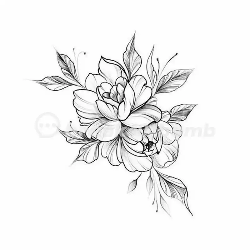 会过时的素花纹身手稿,女生们喜欢的可以拿图上身纹起来了[并不简单]