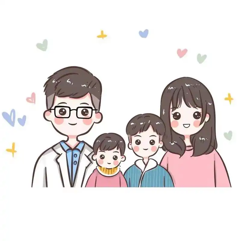 可爱一家三口四口头像,幸福温馨的一家人.