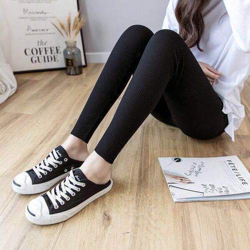 春秋款竖纹螺纹打底裤女内外穿显瘦百搭秋裤女秋冬款小脚裤打底裤