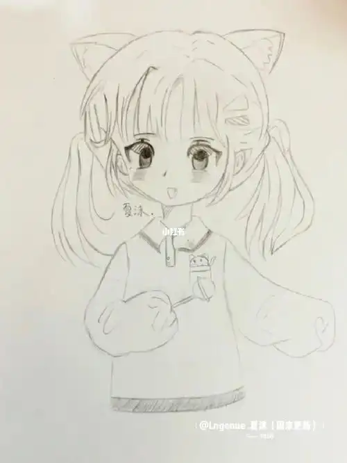 猫  #猫耳  #猫耳女孩  #猫耳少女  #铅笔手绘  #手绘  #画  #画画