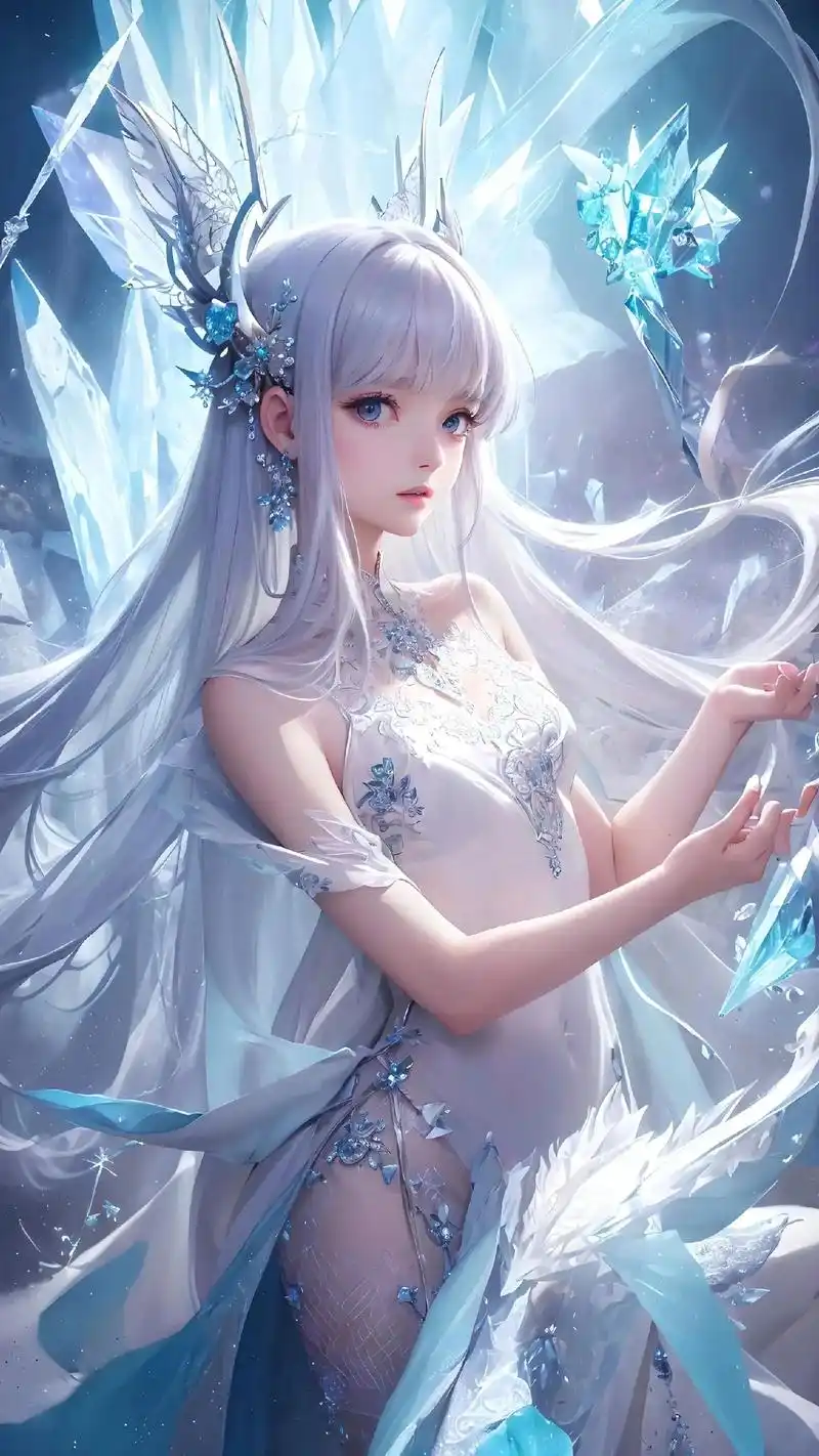 冰霜女神#图文伙伴计划 #二次元少女 #壁纸 - 抖音