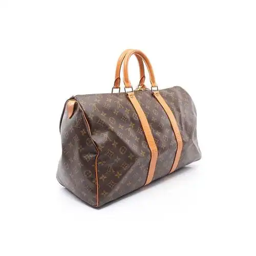 日本keepall45棕色包棕色行李老花直邮路易威登lv中古旅行袋