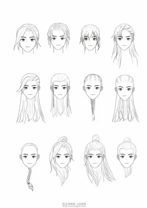 古风男性的发型设计