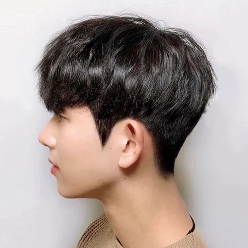 极速发货假发男j短发男士网红纹理烫假发片自然蓬松真人发丝时尚