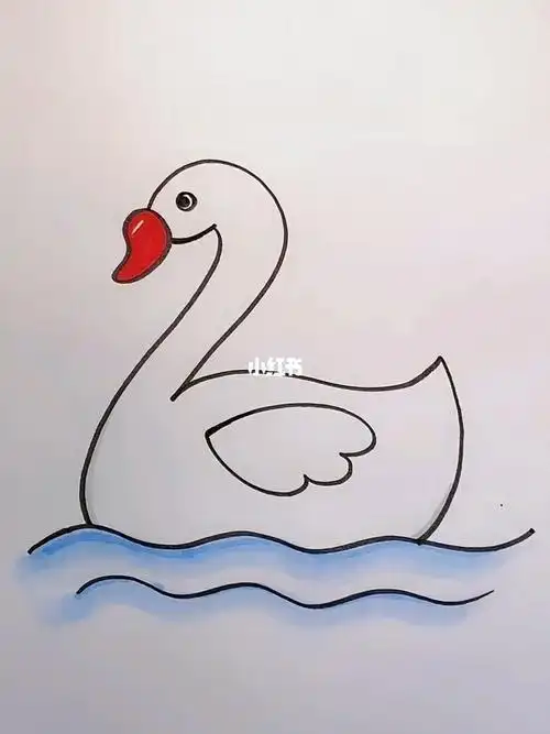 可爱大白鹅简笔画步骤 简笔画图片大全-蒲城教育文学网