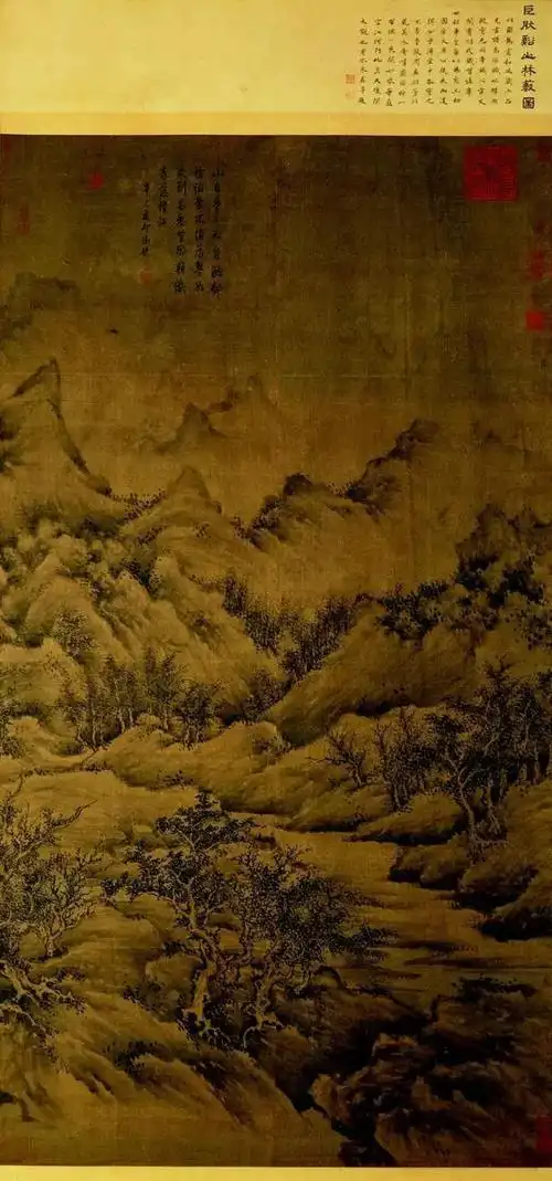 著名文人画家得董源画风之嫡传五代最杰出的僧人画家巨然