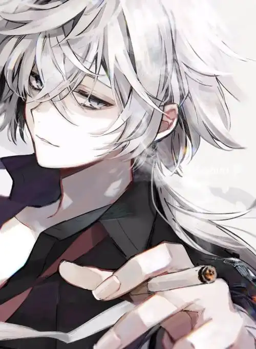 插画头像银发白毛小正太设定太可了冲姐妹们动漫男生