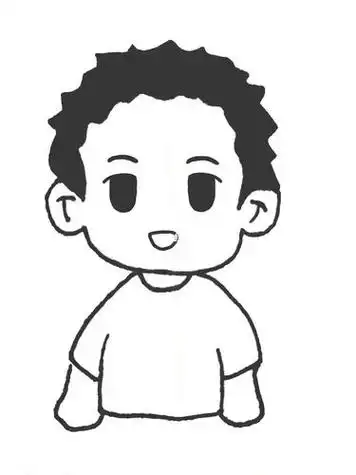 寸头小子‖可爱简笔画人物教程掷铁饼的男人简笔画开心男人插画