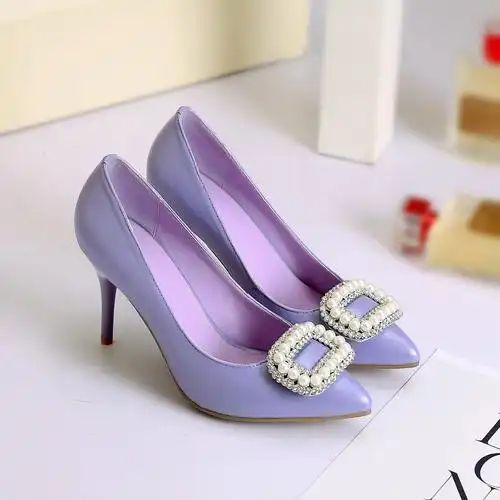 2015春季女鞋新款韩版单鞋欧洲站高跟鞋潮款水钻真皮单鞋批发代理