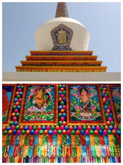 欣赏塔尔寺的艺术三绝酥油花,壁画,堆绣.