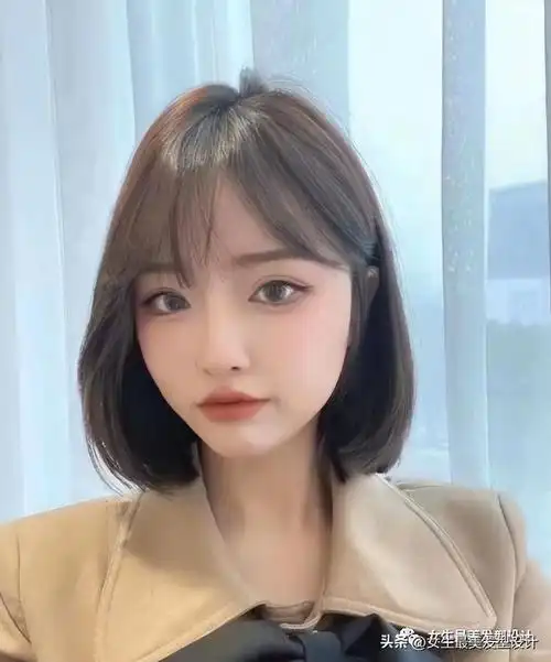 女性齐肩短发最新图片,十种齐肩短发扎发图片(又奶又飒的齐肩,热爆