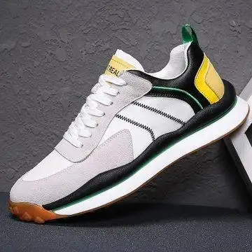 软底减震品牌学生休闲鞋国际品牌直营轻奢商务休闲鞋子男白绿38男款