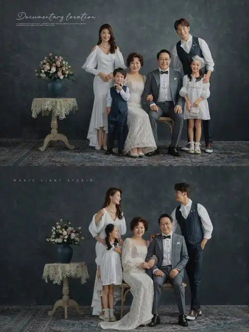 白色礼服全家福丨经典才是永不过时的