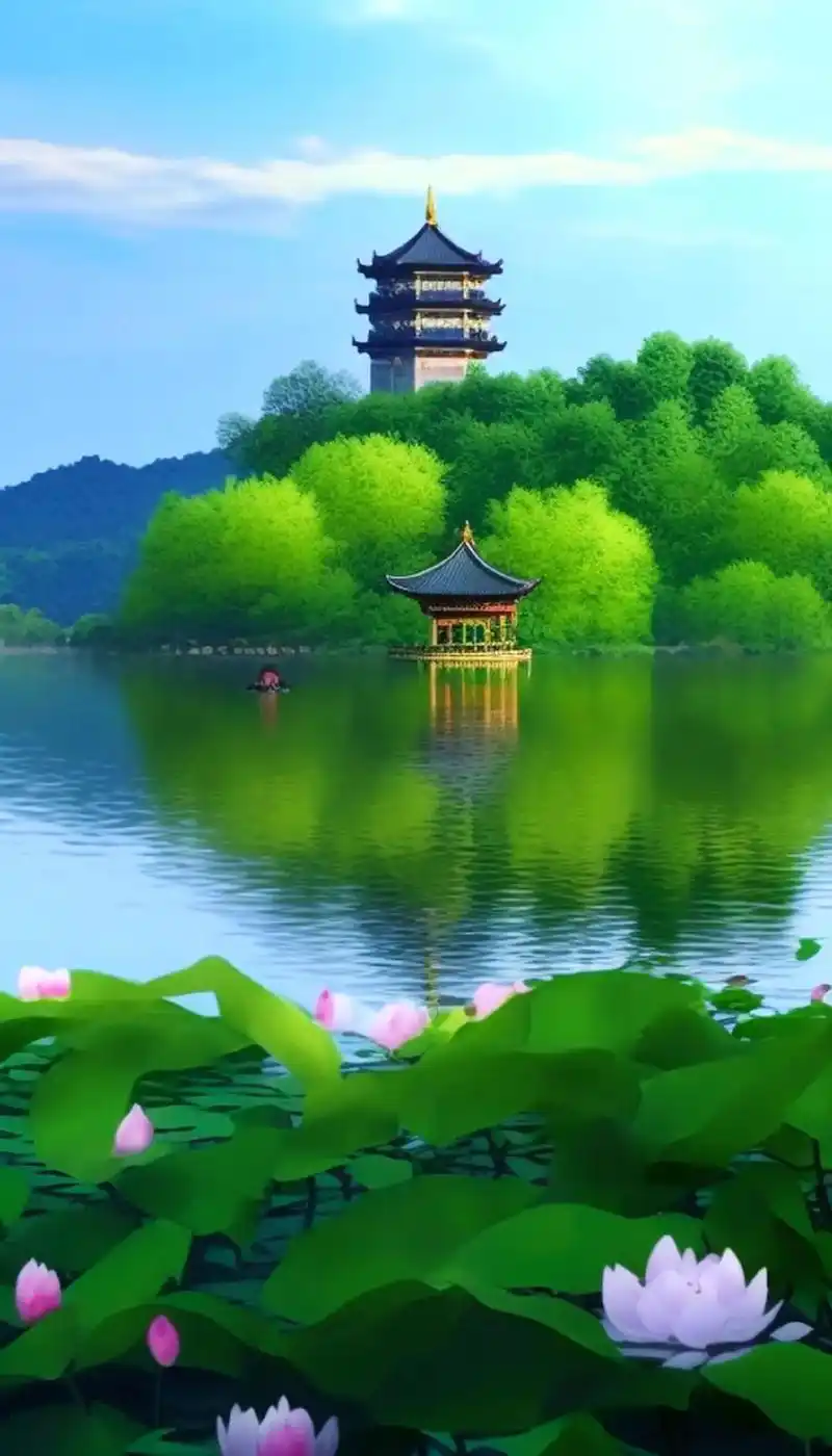 竹色溪下绿,荷花镜里香#旅行推荐官 #一起享受大自然的美 # - 抖音