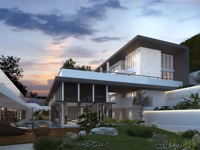 别墅鸟瞰加透视|空间|其他空间|零零一米五 - 原创作品 - 站酷 (zcool