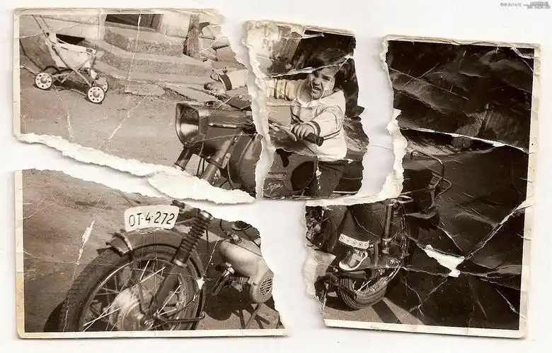 photoshop修复严重损毁的老照片