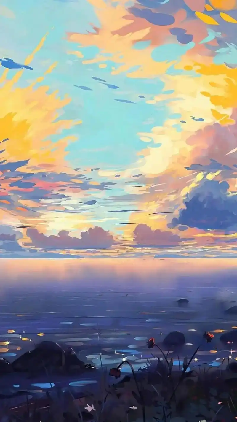 动漫风景壁纸  #二次元 #动漫风景 #治愈 #治愈系风景  - 抖音