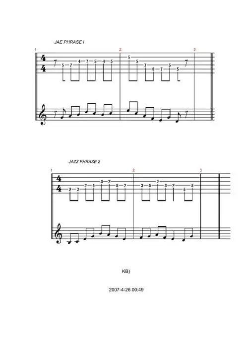 吉他爵士音阶练习