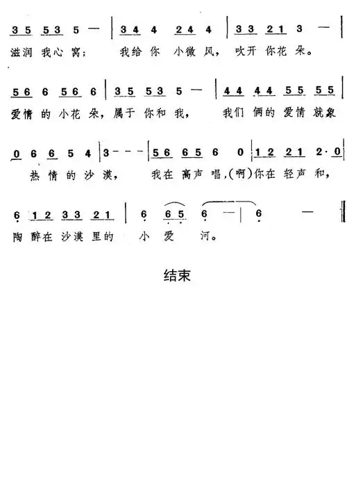 热情的沙漠简谱第2页
