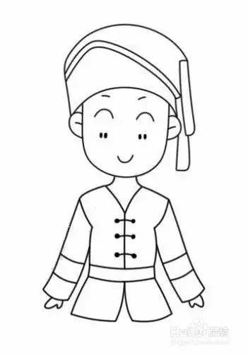 青海本土人物简笔画 简笔画图片大全-普车都