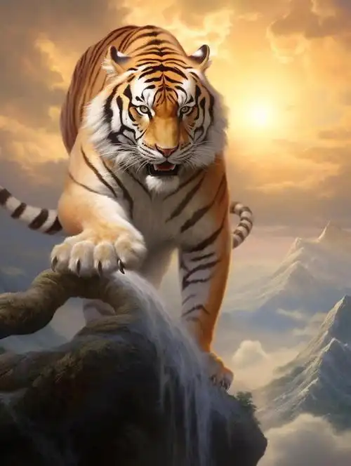 壁纸 动漫 动物 虎 卡通 老虎 漫画 头像 桌面 640_850 竖版 竖屏