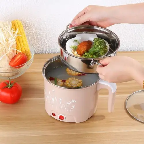 电煮锅小功率火锅泡面煮面锅迷你学生宿舍家用锅小电锅子1人-2人4