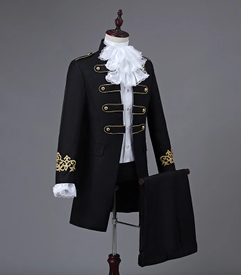 欧洲宫廷男王子绅士中世纪宫廷服男装出租邓超同款英伦风礼服西服