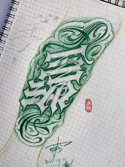 78156997 中文花体字 "玉环" 7193