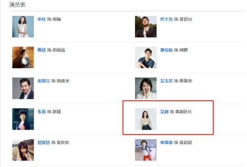 另外,细心的观众会发现目前只有两场戏的李副区长,在演员表上排名非常