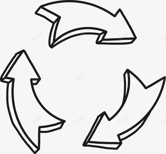 手账循环箭头矢量图图标