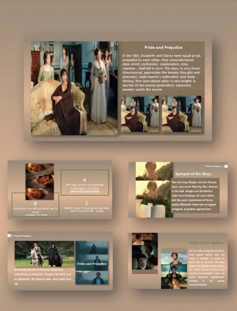 ppt分享 ppt 电影《傲慢与偏见》ppt分享 ppt模板→傲慢与偏见 ppt