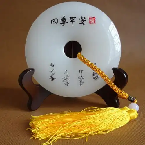 平安扣摆件 琉璃工艺玉雕 吉祥如意