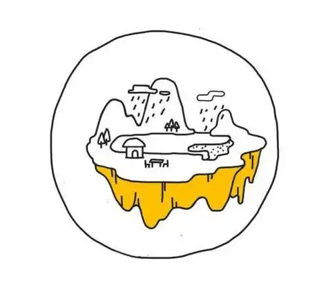 空中小岛简笔画