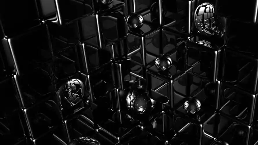 黑色空间元素主题背景桌面壁纸 - 第2张