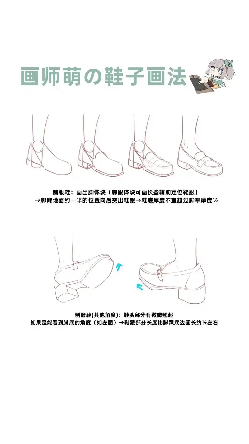 画鞋子必备的小技巧!来自宝藏画师@画师萌 #绘画  #插 - 抖音