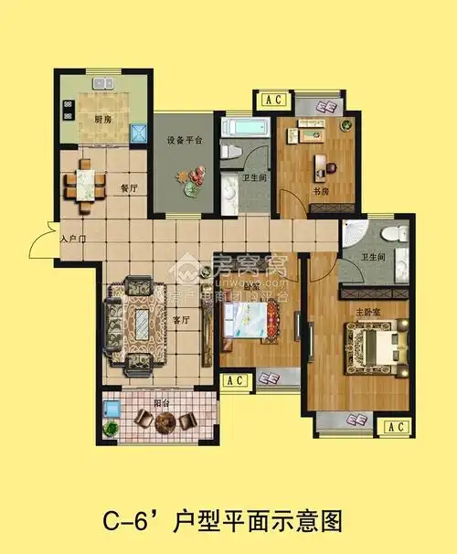 售完二室二厅二卫 125平方 房型:二室朝向:南