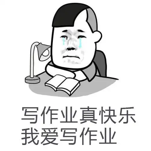 写作业真快乐我爱写作业_写作业表情包