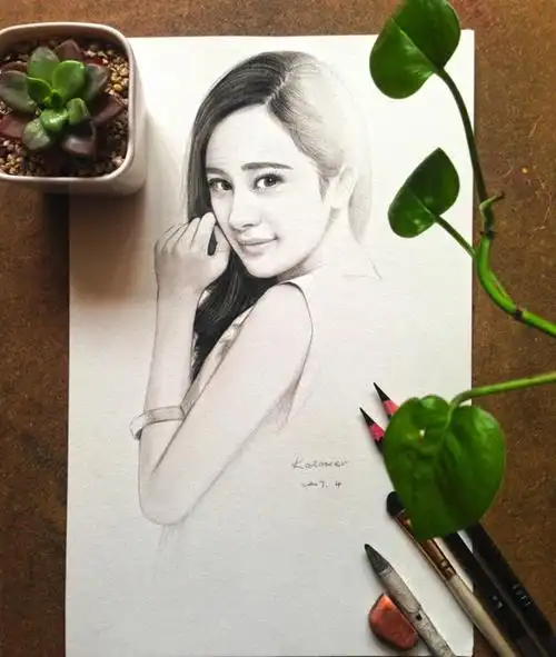 京美考画室教你素描画杨幂