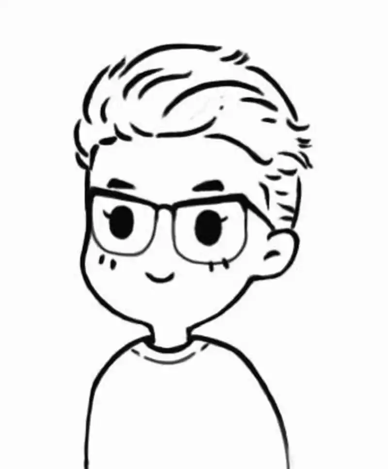 眼镜男孩简笔画 手绘男生卡通图 眼镜男孩简笔画 手绘男生卡通图