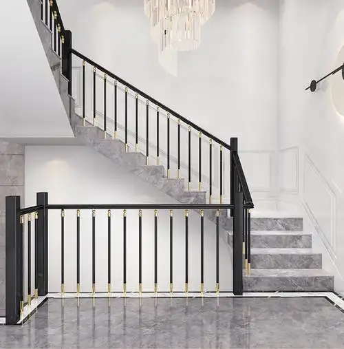 金箍棒欧式轻奢简约现代铝合金立柱楼梯扶手复式阁楼围栏栏杆护栏